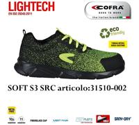 Scarpa da lavoro COFRA SOFT S3 SRC tessuto ecologico 60% PET, idrorepellente +