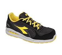 Diadora Utility Run Net AB Low S1PS, scarpe di sicurezza unisex 46 EU male Nero/Grigio Scuro/Giallo