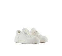 Armani Exchange Donna Kurt, Low Cut, Platform Sole Sneaker, Bianco Sporco, 36 EU