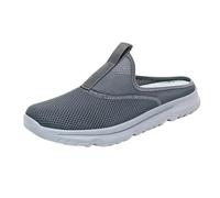 Scarpa Donna Confortevole con Maglia Piattaforma Confortevoli Running Scarpe Da Passeggiata Sport Senza Lacci Chic Casual Scarpe Da All'aperto Basket Sneakers Traspirante Jogging Escursionismo, Grigio