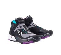 Alpinestars CR-X, scarpe Drystar donna 10.5 US male Nero/Grigio/Turchia/Lilla