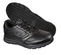 Skechers Nampa Wyola, Scarpe da ginnastica Donna, Nero Sintetico Pu, 36 EU