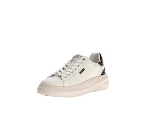 Scarpa donna sneakers bassa con glitter sulla parte dietro Guess Elbina White Silver