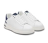 GUESS Scarpe Uomo Sneaker Elba in Pelle Bianco/Blu Taglia Scarpa: 40