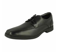 Scarpa Nera In Pelle Con Lacci Clarks Scala Step Per Ragazzi