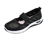 Scarpa Ortopedica Donna Piattaforma Senza Lacci Confortevoli Escursionismo Scarpe Da Corsa con Maglia Donna Moderna Scarpe Estive Zoccoli Mules Chic Fitness Passeggiata, Sport, Nero , 38 EU