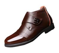 Scarpa Pelle Uomo Oxfords Derby Elegante Scarpa Da Città Scarpa Pelle Dressing Classico Vintage Casual Commerciale Moda per Camminare Costume, marrone, 40 EU
