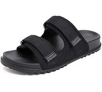 Scarpa per diabetici da uomo, per interni ed esterni, scarpe da casa per diabete, pantofole extra larghe in memory foam, piedi gonfi, edema, sandali extra larghi, colore nero, taglia 44 EU