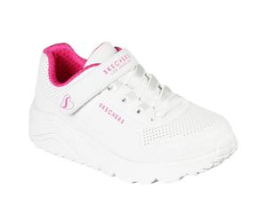Scarpa Skechers Uno Lite Bianco Rosa Bambina