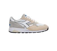 Scarpa Sneaker Diadora 178559 N902 Uomo Pelle Bianco Grigio Sabbia