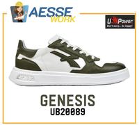 Scarpa U Power Lifestyle in Pelle Bianca/Verde Upower Genesis Linea Urban
