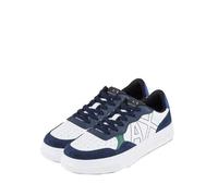 Armani Exchange Side Sewn Logo, Low Top, Scarpe da Ginnastica Uomo, Navy Bluette, 44 EU
