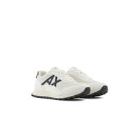 Armani Exchange Sneaker Drop Uomo, Bianco sporco/blu scuro, 41 EU