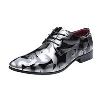 Scarpa uomo città per business matrimonio scarpe oxford da uomo traspirante mocassino uomo pelle comfort scarpa vestito impermeabile Oxford e derbies Urban Style Scarpe basse, 01 Grigio, 40 EU