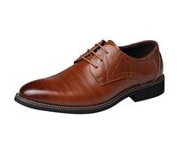 Scarpa uomo città traspirante scarpe oxford da uomo per business matrimonio scarpa vestito impermeabile Oxford e derbies Urban Style Mocassino uomo pelle comfort scarpe basse, 01 Giallo, 41 EU