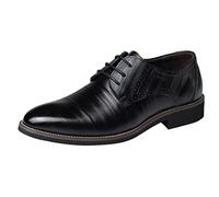 Scarpa uomo città traspirante scarpe oxford da uomo per business matrimonio scarpa vestito impermeabile Oxford e derbies Urban Style Mocassino uomo pelle comfort scarpe basse, 01 Nero, 45 EU