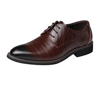 Scarpa uomo città traspirante scarpe oxford da uomo per business matrimonio scarpa vestito impermeabile Oxford e derbies Urban Style Mocassino uomo pelle comfort scarpe basse, 01 Marrone, 42 EU