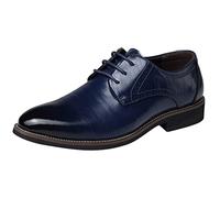 Scarpa uomo città traspirante scarpe oxford da uomo per business matrimonio scarpa vestito impermeabile Oxford e derbies Urban Style Mocassino uomo pelle comfort scarpe basse, 01 Blu, 45 EU