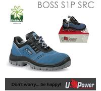 SCARPA UPOWER BOSS DA LAVORO ANTINFORTUNISTICA BASSA S1P SRC PELLE SCAMOSCIATA