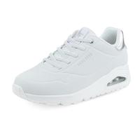 Skechers Sneaker Donna Uno - Shimmer Away Bianco/Argento Taglia 35