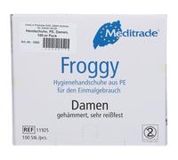 Scarpe a mano meditrade igiene froggy fatte di PE - 100 pezzi 100 pz G