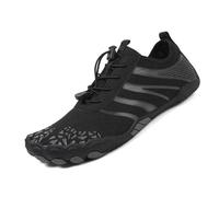 Scarpe a piedi nudi con messa a terra per donne e uomini, comode scarpe da acqua traspiranti, antiscivolo per la spiaggia all'aperto e la corsa, A826 Nero, 42.5 EU