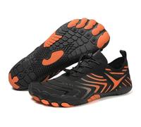 Scarpe a piedi nudi con messa a terra per donne e uomini, comode scarpe da acqua traspiranti, antiscivolo per la spiaggia all'aperto e la corsa, A819 Arancione, 45 1/3 EU