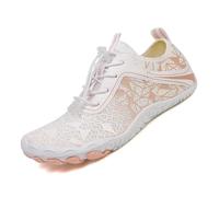 Scarpe a piedi nudi con messa a terra per donne e uomini, comode scarpe da acqua traspiranti, antiscivolo per la spiaggia all'aperto e la corsa, 8505 Bianco, 40 2/3 EU