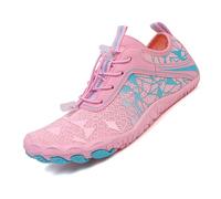 Scarpe a piedi nudi con messa a terra per donne e uomini, comode scarpe da acqua traspiranti, antiscivolo per la spiaggia all'aperto e la corsa, 8505 Rosa, 40 2/3 EU