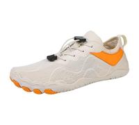 Scarpe a piedi nudi, da donna, da uomo, con punta larga, da acqua, per piedi nudi, da trekking, da donna, per escursioni, corsa, palestra, spiaggia, surf, guida, beige., 44 EU