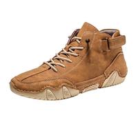 Scarpe a piedi nudi, ergonomiche, in pelle, impermeabili, con lacci, giallo., 44 EU