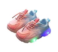 Scarpe a Piedi Nudi per Bambina Moda E Comode Sportive Quattro Stagioni Sneakers con Luci nella Suola Leggero Adjustable Casual Sportschuhe Piccoli/Grandi Super