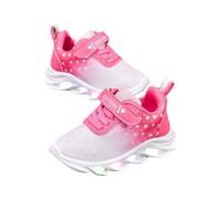 Scarpe a Piedi Nudi per Bambina Sneakers Comode per Quattro Stagioni alla Moda Traspirante Ragazze e Ragazze Camminata Traspiranti Sneakers con Luci nella Suola Assorbimento degli Urti