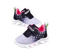 Scarpe a Piedi Nudi per Bambina Sneakers Comode per Quattro Stagioni alla Moda Traspirante Ragazze e Ragazze Camminata Traspiranti Sneakers con Luci nella Suola Assorbimento degli Urti