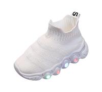 Scarpe a Piedi Nudi per Bambini Moda E Comode Sportive Scarpe Mesh Comode Sneakers con Luci nella Suola per la Scuola Traspirante Ragazzi e Ragazze alla Moda Assorbimento degli Urti
