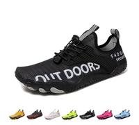 Scarpe a Piedi Nudi per Uomo Donna, Scarpe da Ginnastica Minimaliste con Punta Larga e Suola Morbida e Silenziosa, Scarpe da Acqua per Camminare Corsa Palestra Corda per Saltare(Black,39 EU)
