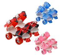 Scarpe A Rotelle - Scarpe Da Ginnastica Con Ruote Regolabili, Design Di Pattini Quad, Doppia Su 4 Ruote, Calzature Ricreative All'aperto, Pattini Per Allenamento In Equilibrio, ScarpeDa Strada,