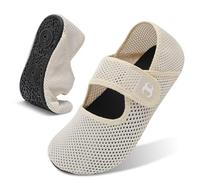 Scarpe acquatiche per uomo e donna, a piedi nudi, spiaggia, nuoto, calze acquatiche estive larghe, sandali ad asciugatura rapida, piscina, fiume, mare, Maglia beige, 34.5/37 EU