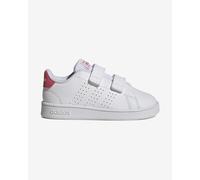 Scarpe adidas Advantage con velcro bianco rosa neonati - 21