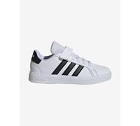 Scarpe adidas Grand Court 2.0 con velcro bianco puro nero per bambini - 33