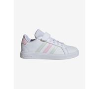 Scarpe adidas Grand Court 2.0 con velcro bianco puro rosa verde per bambini - 31