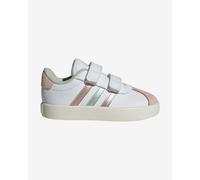 Scarpe adidas VL Court 3.0 bianco puro rosa chiaro per bambini - 25.5
