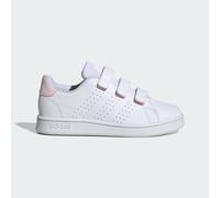 adidas Unisex - Bambini Advantage Court Lifestyle Hook-and-Loop Shoes, Cloud White / Cloud White / Clear Pink, 35 EU