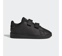 adidas Unisex - Bimbi 0-24 Advantage Lifestyle Court Two Hook-And-Loop Shoes, Core Black / Core Black / Grey Six, 26 EU