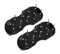 Scarpe aeratore per prato con 26 punte, cinghie regolabili e fibbie, sandali a spilli resistenti per cortile, cura dell'erba da giardino, facile da montare, taglia unica (verde) (punte verdi con 4