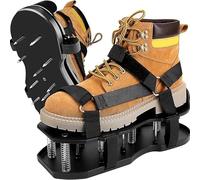 Scarpe aeratore per prato con pala in acciaio inox, con punte in acciaio, punte da 6,6 cm, design a molla, piattaforma 30 x 13 cm