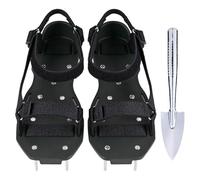 Scarpe aeratore per prato, resistenti, con punte da 5,1 cm, cinghie regolabili, include pala per la cura del prato del giardino