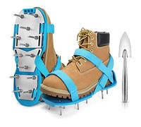 Scarpe aeratore per prato - Scarpe aeratore preassemblate per prato - Strumento aeratore per cortile del terreno per aerare patio giardino, nero (blu)