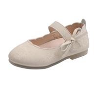 Scarpe alla moda per bambine in pelle morbida con fiocco elegante, modello comodo ideale per la danza, la camminata quotidiana e le occasioni speciali, offrendo supporto e stile raffinato