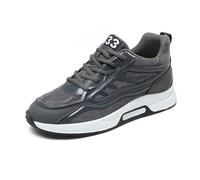 Scarpe alte invisibili da uomo con tacco da 6 cm/8 cm/10 cm Elevator Shoes Scarpe da passeggio Tennis Sport Golf Leggero Antistatico Traspirante Sneakers Altezza 6 cm/8 cm/10 cm, Grigio Tacco 8 cm, 42